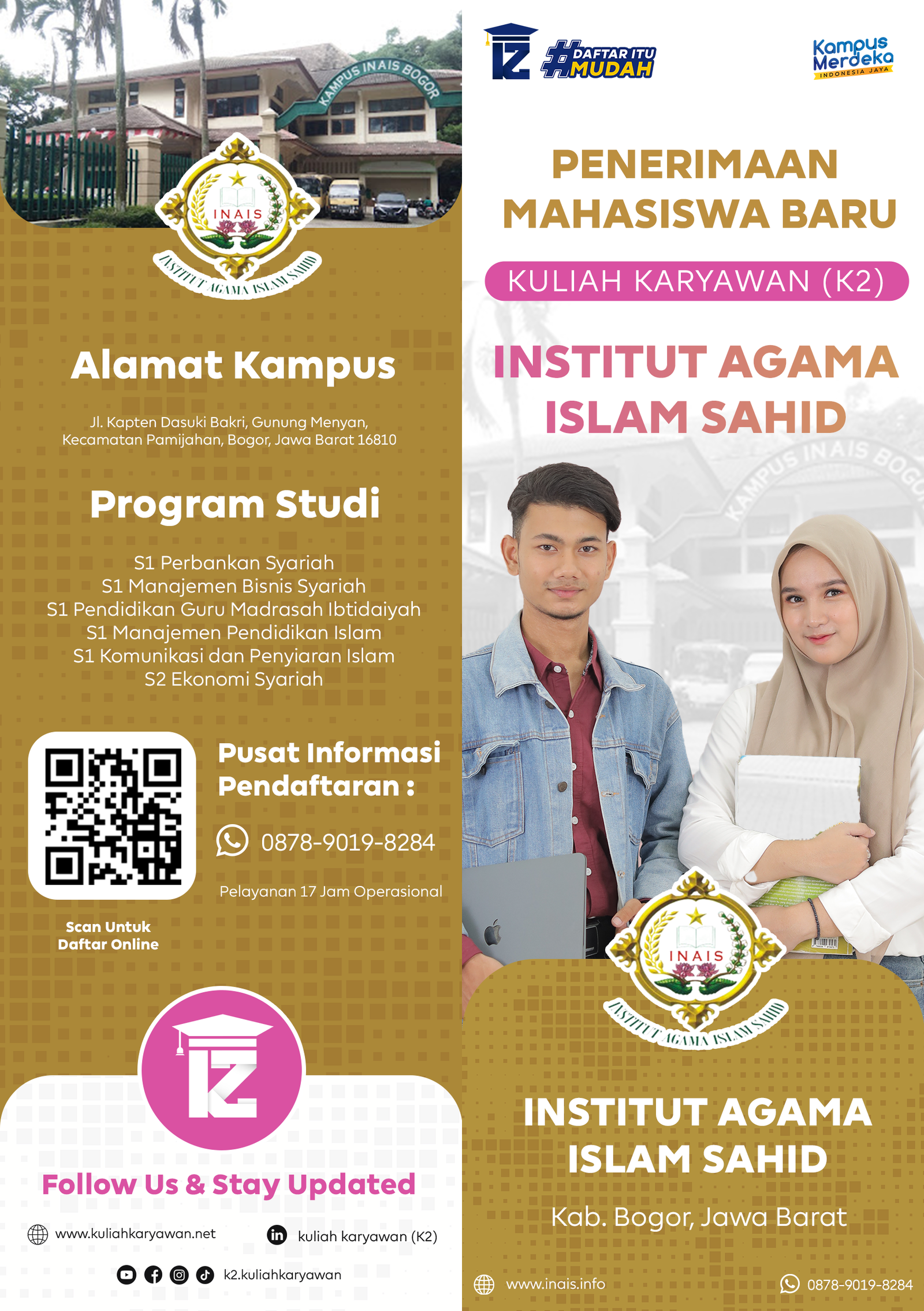 Brosur Institut Agama Islam Sahid Bogor sedang dibuat